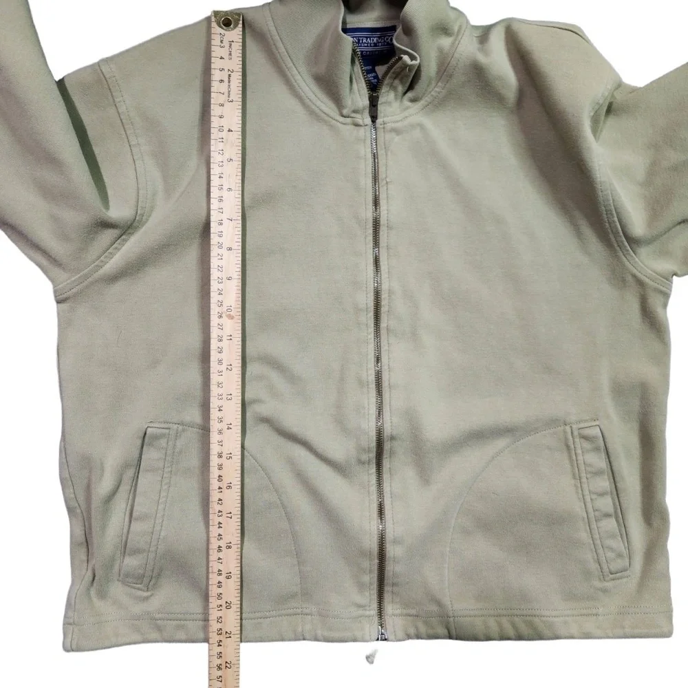 Newton Trading Co Mens Beige Full Zip Stand Collar Jacket Medium